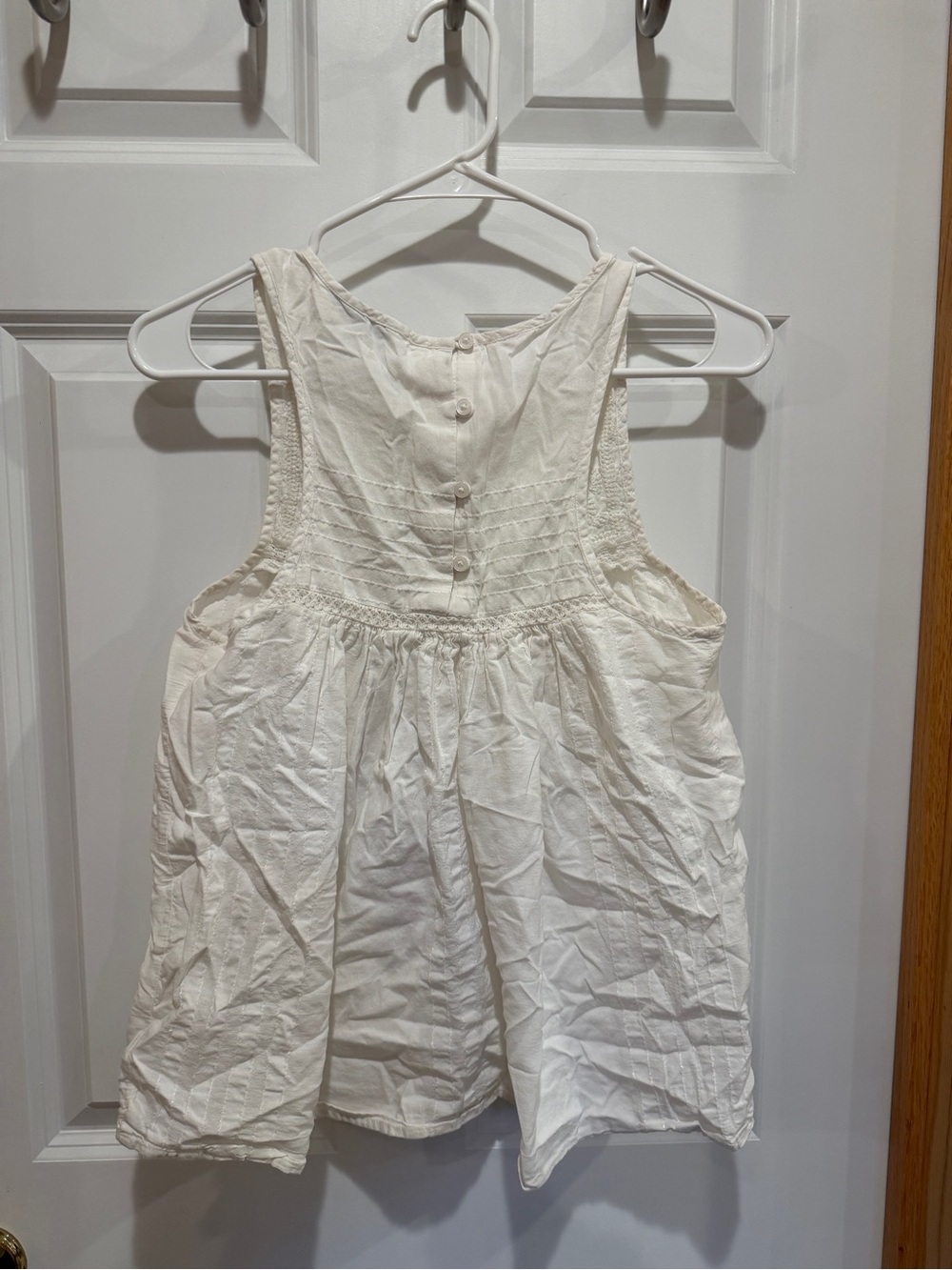 Madewell White Sleeveless Cotton Tank Top